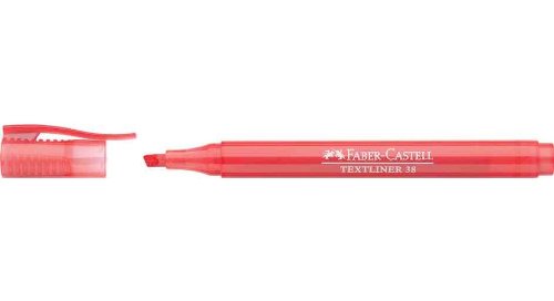 Surligneurs TEXTLINER 38 rouge Faber-Castell surligneur pointe biseautée encre rouge