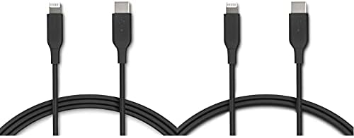 AmazonBasics USB-C to Lightning Cable, MFi Certified Charger  Black, 1.82 m & USB-C to Lightning Cable, MFi Certified Charger, Type-C chargers, supports Power Delivery  Black, 91.44 cm