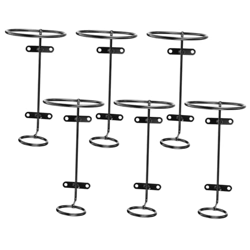 ELAYARD 6 Piezas Estantes de Vino de Hierro para Pared Soporte de Almacenamiento para Botellas de Exhibidor Resistente y Compacto para Cocina Bar o Bodega