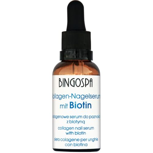 Siero per unghie al collagene con biotina 30 ml BINGOSPA per unghie danneggiate, rigenerazione e crescita, contro la fragilità