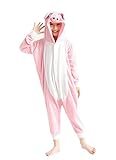 Pink Pig Onesie Animal Cosplay One-Piece Pajamas Christmas Halloween Costumes
