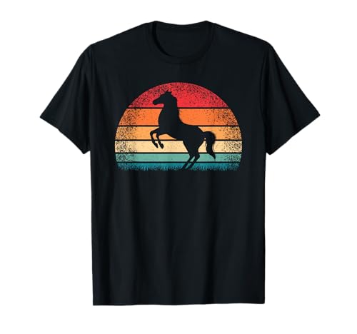 Retro Pferd Reitsport Reiter Pferdeliebhaber Damen Herren T-Shirt