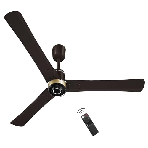 Image of atomberg Renesa Elite 1200mm BLDC Ceiling Fan with Remote Control | BEE 5 star | High Air Delivery with Moonbeam LED Light | New Sleek Design | | 5 Year Warranty | Blaze Brown