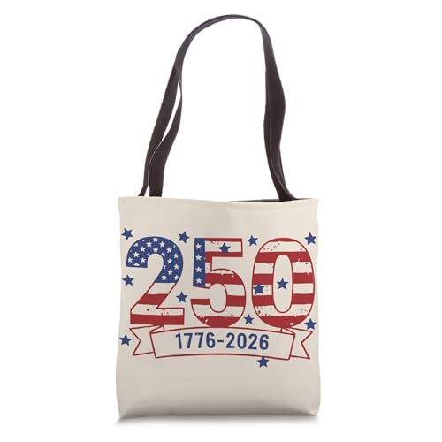 Bolsa tote patriótica de EE.UU. para el 250.o aniversario (1776-2026), bandera estadounidense, 4 de julio miniatura 1