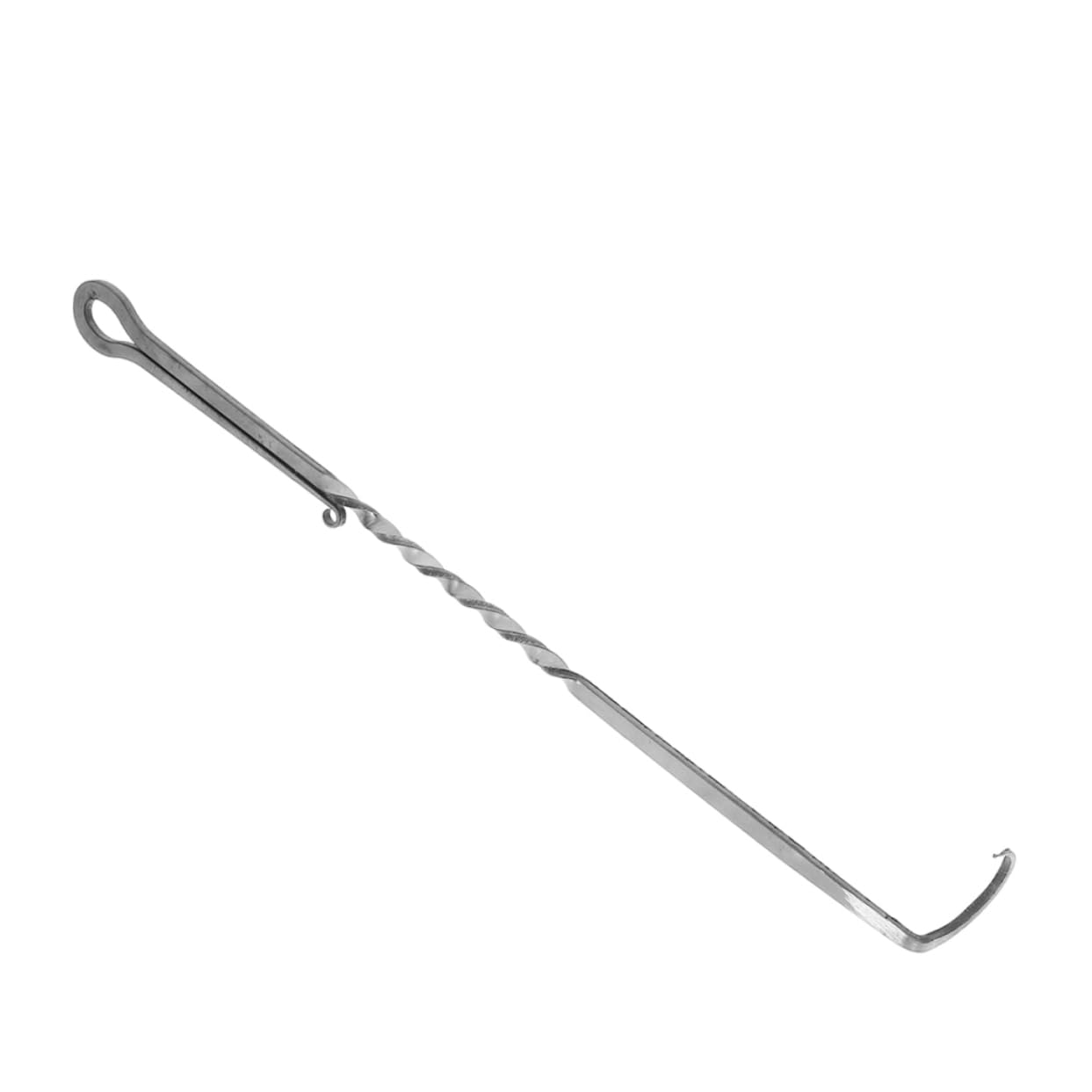 Milisten Bbq Food Turner Hook Stainless Steel Meat Flipper for Outdoor Grilling Heavy Duty Bbq Tool for Flipping Steaks Portable Convenient Design for Smoking and Cooking