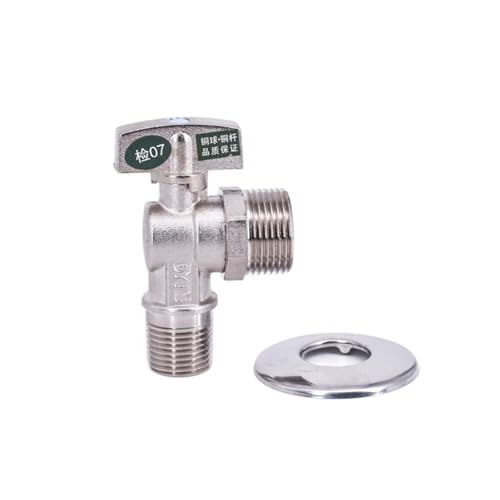 Vanne à bille coudée 1/2" vers 3/4" BSP pour circuit eau et gaz