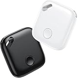 【超小超薄モデル】 エアタグ Kiup 紛失防止タグ airtag 電池交換可能 gps 子供 スマートタグ MFi認証品 airタグ gpsタグ 超強力信号&GPS全地球測位 子供や高齢者を見守り gps 小型 財布/車 忘れ物防止タグ キーホルダー 盗難防止 Appleの「探す」に対応(iOS端末のみ) 敬老の日 母の日 父の日 プレゼント (【2個セット】ブラック＋ホワイト)