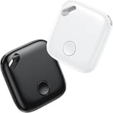 【超小超薄モデル】 エアタグ Kiup 紛失防止タグ airtag 電池交換可能 gps 子供 スマートタグ MFi認証品 airタグ gpsタグ 超強力信号&GPS全地球測位 子供や高齢者を見守り gps 小型 財布/車 忘れ物防止タグ キーホルダー 盗難防止 Appleの「探す」に対応(iOS端末のみ) 敬老の日 母の日 父の日 プレゼント (【2個セット】ブラック＋ホワイト)