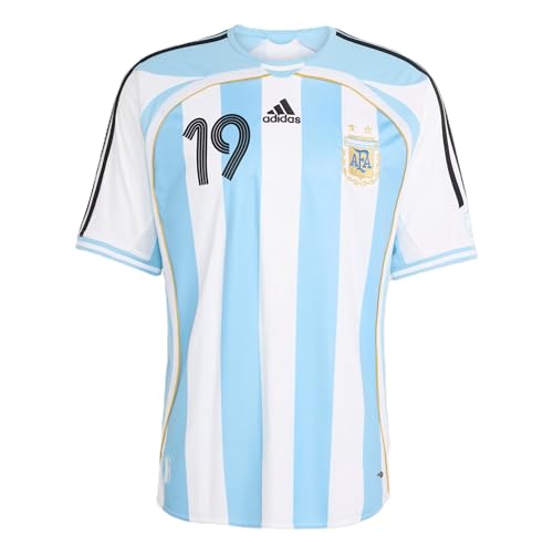 adidas Mens Argentina Home Jersey 2006 Messi White Large R