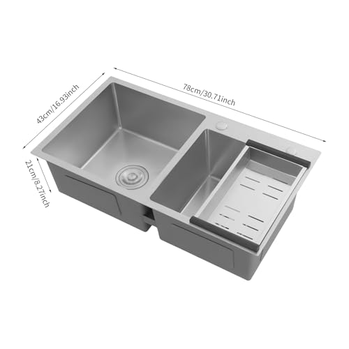 Fregadero doble de acero inoxidable con protección anticondensación 6