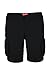 Produktbild BlauerHafen Herren Cargo Shorts 100% Baumwolle Combat Kurz Hose Normale Passform Bermuda (W40 (Taille: 104-106cm), Schwarz)
