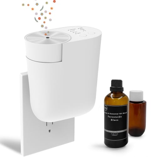 SMLQQ Difusor de pared enchufable sin agua mejorado, mini difusor de aroma para habitación grande, cobertura de 1000 pies cuadrados, máquina de aire portátil inteligente para el hogar, oficina,