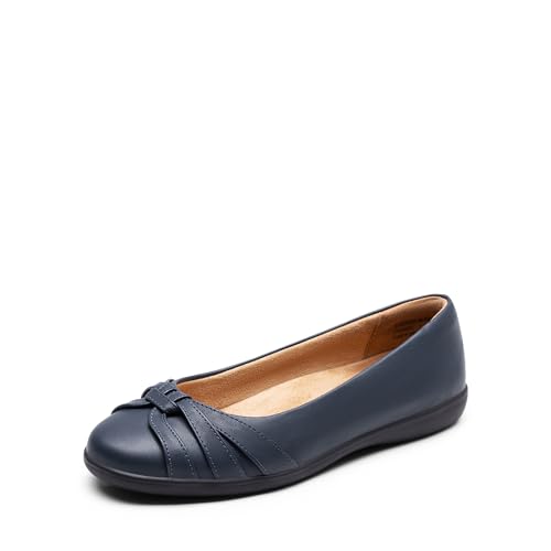 Image of DREAM PAIRS Women's Ballet Flats, Comfortable Round Toe Slip on Dressy Work Office Shoes with Arch Support