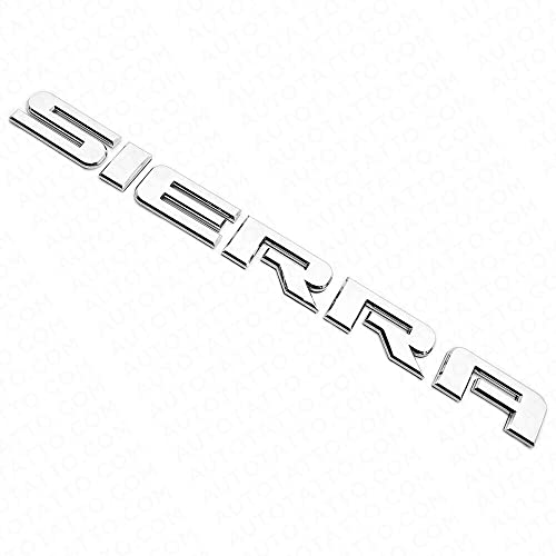 Chrome Sierra Tailgate Lettering Insert