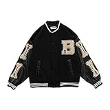 Cierre: botón a presión. Chaqueta deportiva de béisbol unisex (adecuada para hombres y mujeres)