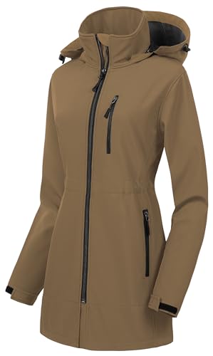 CREATMO US Women's Lightweight Waterproof Long Softshell Tactical...