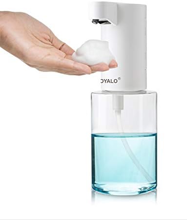 RIOYALO Automatic Foaming Soap Dispenser – 12oz Battery-Powered Countertop Foam Soap Dispenser Touchless White