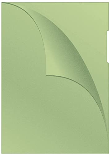 Q-Connect KF00309 Display Sleeve A4 Pack of 100 Textured Green, genarbt grün