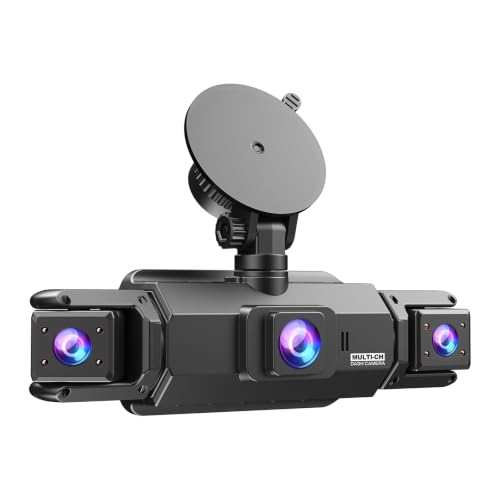 Pahaa W5N 4 Channel Dash Cam Front and Rear Cabin, 360 Dash...