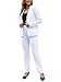 Women's Fall Business Pant Suit Long Sleeve Formal 2 Piece Blazer Set Casual Office Work Outfits 2024 White S