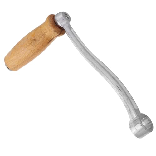 Cabilock Manivela De Picadora De Carne Manual Mango De Madera Natural, Acero Inoxidable, Para Uso Doméstico, Amoladora Multifuncional Portátil Para Cocina, Accesorio De Máquina Embutidora