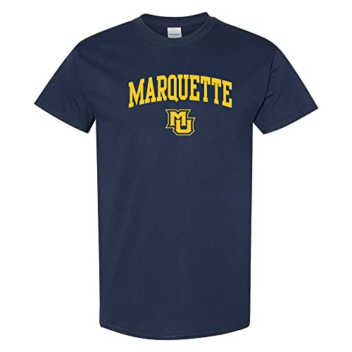 UGP Campus Apparel AS03 - Marquette Golden Eagles Arch Logo T Shirt - X-Large - Navy
