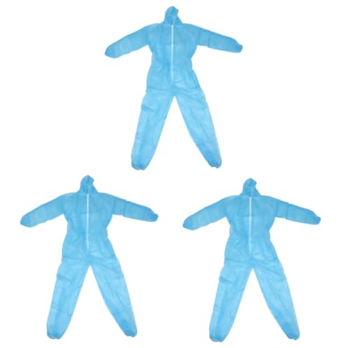 ULTECHNOVO 3pcs Coverall Jumpsuit Body Suit Industrial Gown Esd Coverall Full Suits Heavy Duty Easy to Wash