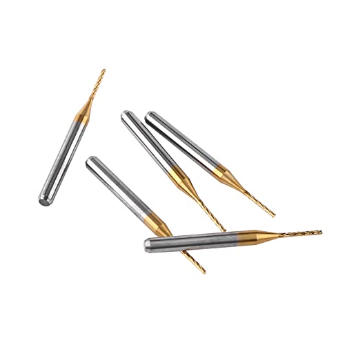 Image of Srliya 9 * 6 * 1 4 - Flute end Mill Set 0.5 mm 0.5mm end Mill 10pcs Coat Tungsten Carbide End Mill Engraving Bits Milling Cutter 3.175mmx1mm