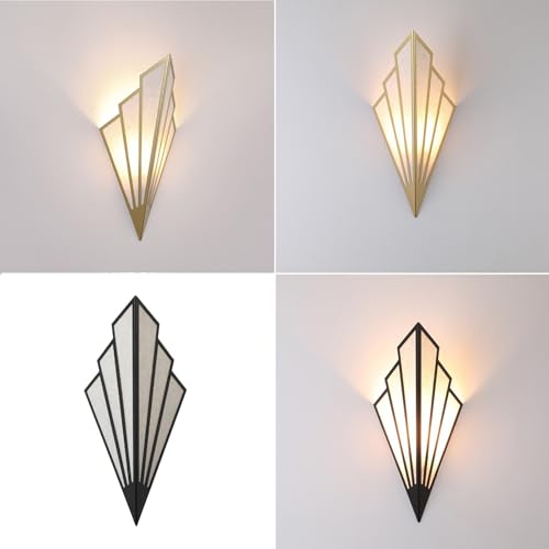 Lámpara de pared LED interior regulable dorada moderna para iluminación de escaleras 5