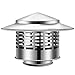 Chimney Cover, Chimney Cap, 7 Inch Stainless Steel Round Cover with Breathable Holes, Umbrella Shape Stove Pipe Topper for Exterior Fireplace Flue, Furnace Vent, Flue
