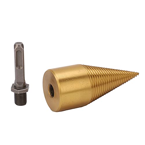 Holzspalter-Bohrer, 42 Mm Ti-Plating-Split-Werkzeug Twist Brennholzspalter, Brennholzspalter für Bohrmaschine… – Bild 8