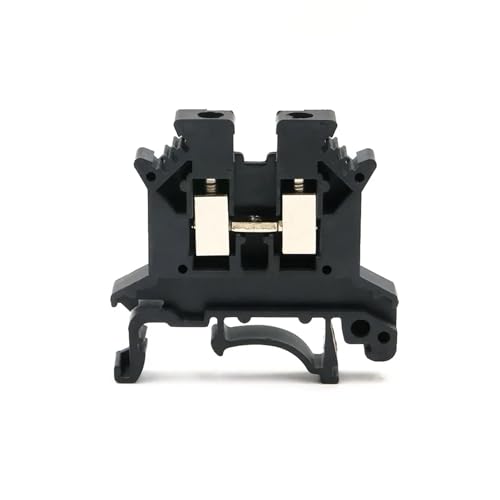 JDOUNFMO 10Pcs UK 2.5B DIN Rail Terminal Block High Voltage Flame Retardant Screw Connection Electrical Wire Conductor(UK-2.5B-Black)