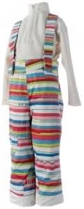 Obermeyer Utopia Pant for Girls in Marshmallow Stripe Print - Size 6