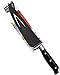 Utopia Kitchen 8 inch Chef Kitchen Knife Cooking Knife Carbon Stainless Steel with Sheath and Ergonomic Handle Chopping Meat for Professional Use Black
