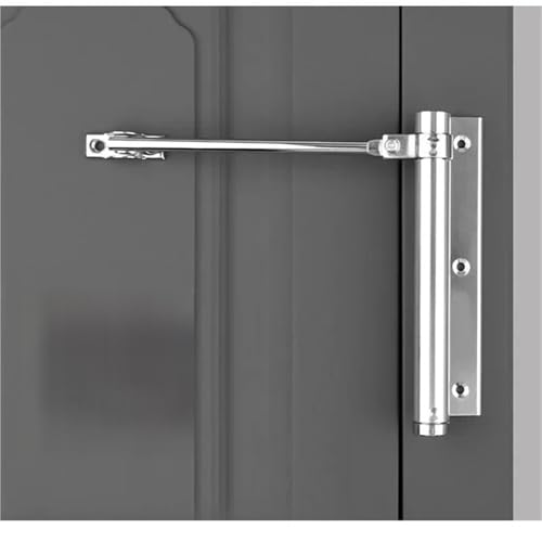 Cierrapuertas de aluminio para el hogar: resorte automático ajustable y hardware suave 2