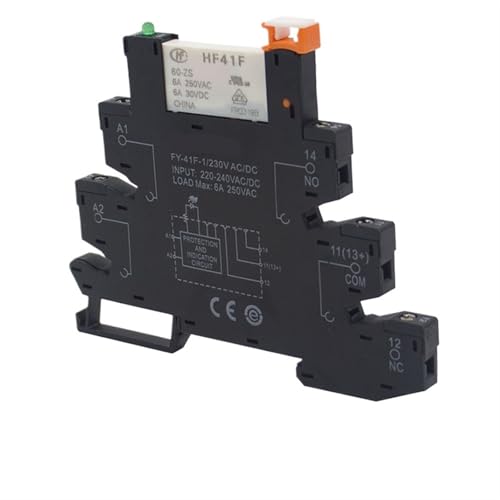 Support de relais mince protégeant vos automatismes 230V via douille à vis et LED