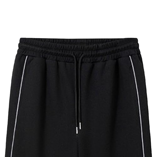Men's Contrast Piping Sport Pants Stripe Drawstring Straight Leg Sweatpants Baggy Y2K Oversized Track Pants3