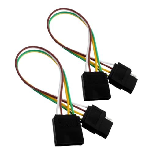 VINTORKY 2pcs Enchufe De Remolque Plano Eficiente con Protección del Tubo para El Cableado del Remolque, Ideal para El Kit De Luz del Remolque Y Alambre De Remolque De 12 Pulgadas Alambre
