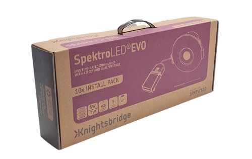 Knightsbridge SpektroLED Evo Fixed - Pack of 10 - Fire Rated IP65 Downlight with 2 x Wattage and 4 x CCT in White - Image 2