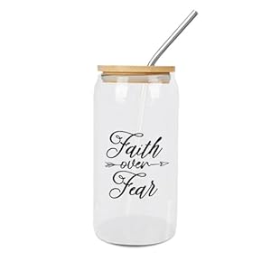 Yelolyio Faith Over Fear Glasbecher 16 Unzen