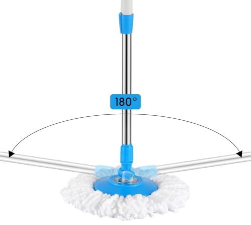 Image of Microfiber Mop Head Refill Replacement for Spin Mop - Super Absorbent, 360 Rotating Cleaning Head (Head only, 1, Count)