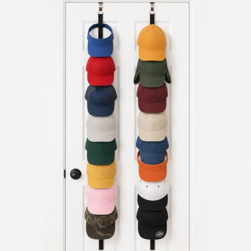 Jokari Over the Door Cap Rack Organizer 2 Pack Holds Up...