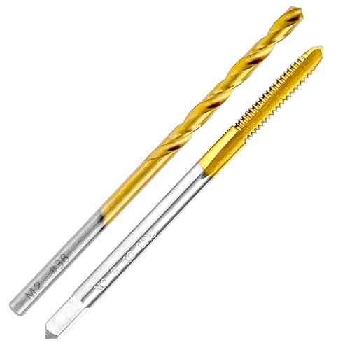 Image of 5-40 UNC Tap and #38 Drill Bit Kit, M2 HSS Drill and Tap Set, Combination of Drill and Tap Kit for Metal