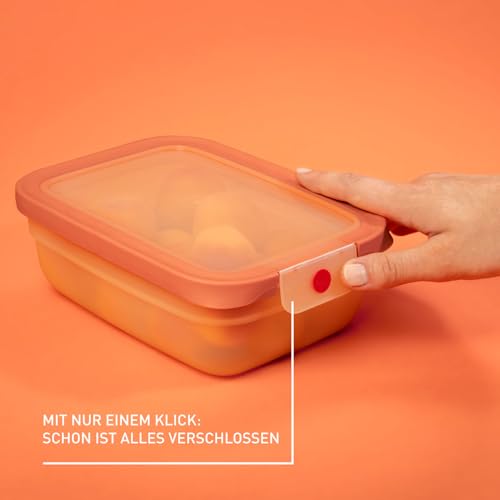 EMSA oneClick, Vorratsdose, One-Click-System, Lebensmittel 2x länger frisch, 100% auslaufsicher, Made in Germany, ORANGE… – Ansicht 3