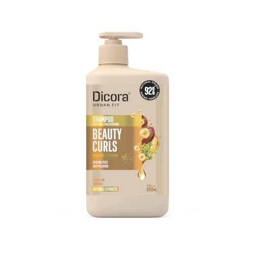 Dicora Urban Fit Champú Beauty Curls para Cabellos Rizados 800 ml, 800 mililitro, 1