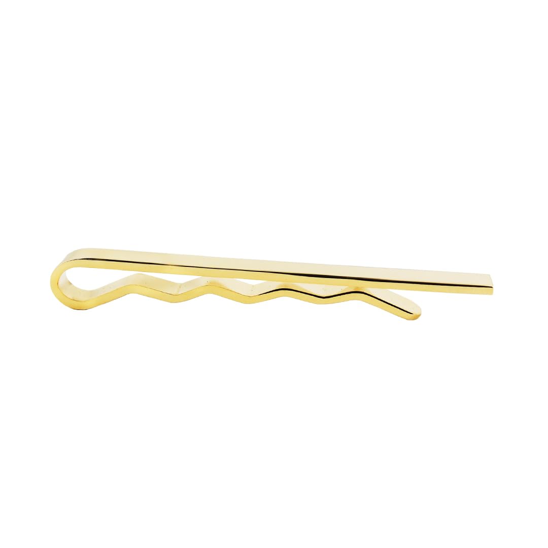 PelucheTwisted Silver Coloured Rhodium Plated Premium Brass Tie Pin for Men