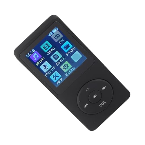 RASTKY MP4 Player Students, Reproductor de Música de Medios Portátiles con LCD de 1.8 Pulgadas, Admite una Pequeña Tarjeta de Memoria a 32 G, Diseño Delgado Fácil de Transportar (Black)