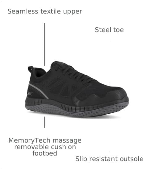 Image of Reebok Work Zprint Work Steel Toe Men's Oxford, 14 D(M) US, Black