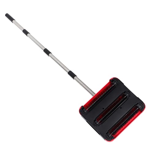 Spazzatrice ergonomica a spinta per tappeti, senza fili, manuale, per casa e ufficio, strumento di rimozione dei peli in PET leggero, scopa per tappeti facile da usare, soluzione di pulizia efficiente