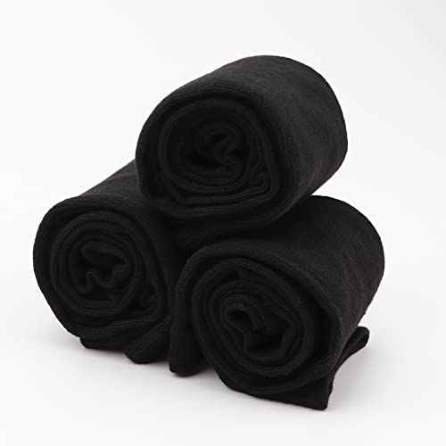 Image of DRESHOW 3 Pairs Cotton Knee High Socks for Women Solid Knit Knee Long Stocking Leg Warmer All Season Gift